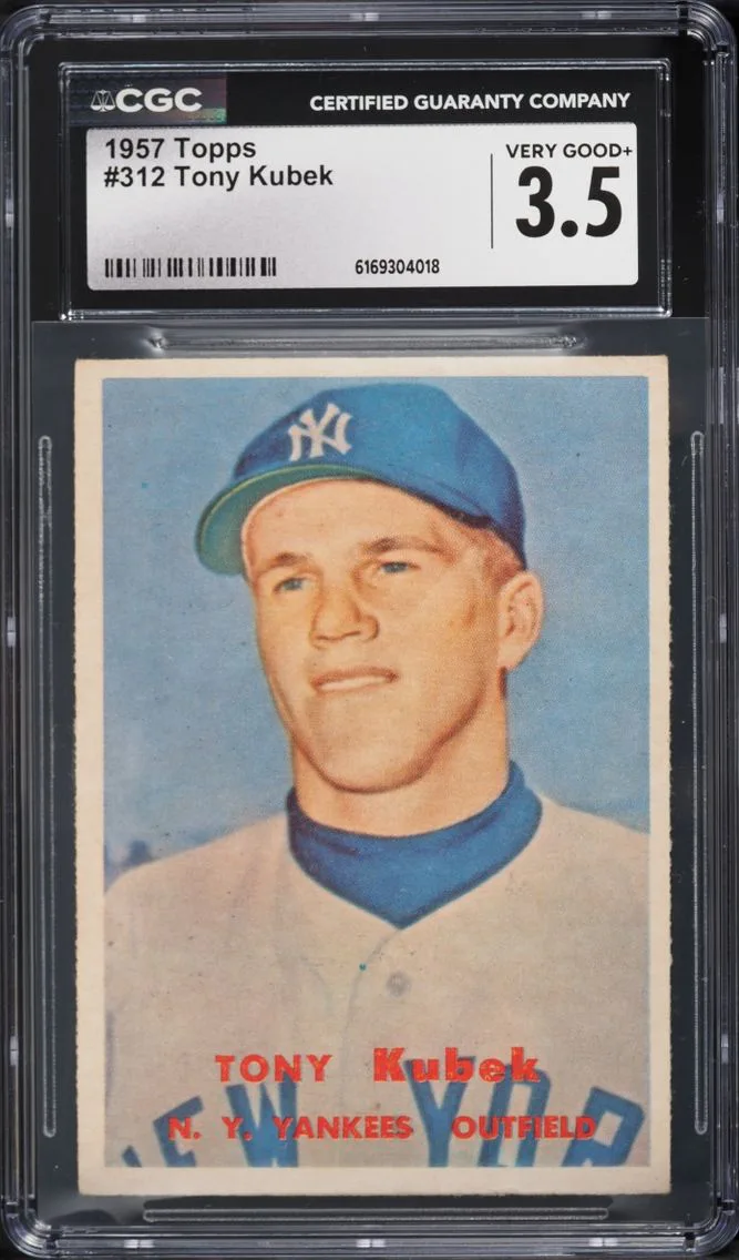 1957 Topps Tony Kubek ROOKIE #312 CGC 3.5 VG+