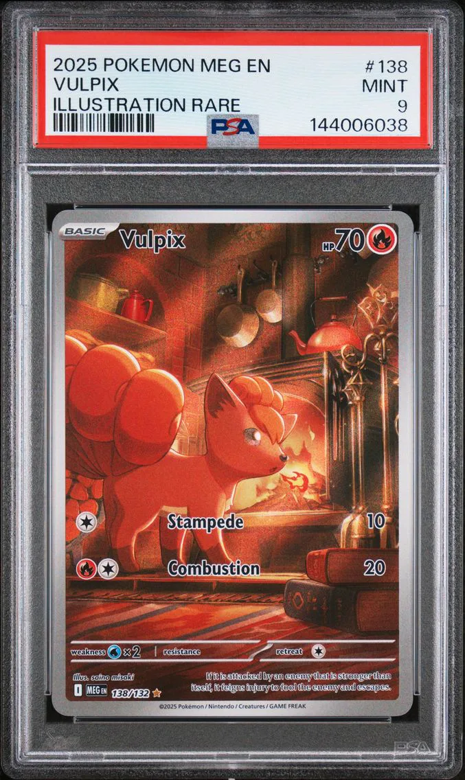 2025 #138 Vulpix PSA 9 Meg EN-Mega Evolution
