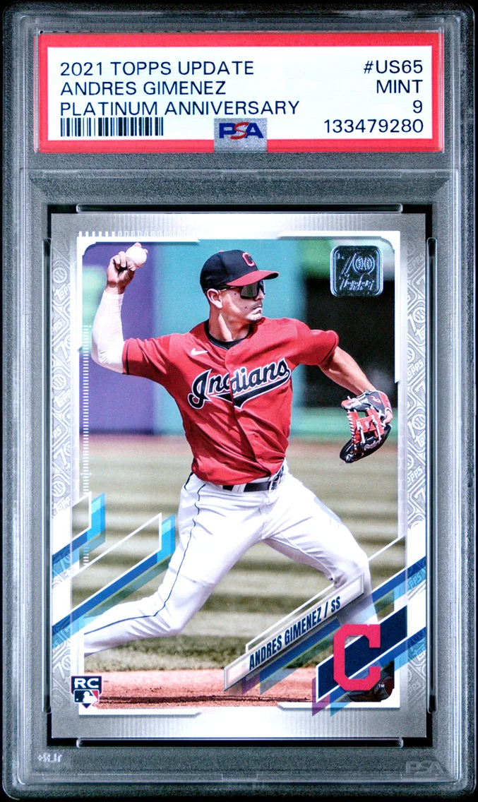 2021 #US65 Andres Gimenez PSA 9 Topps Update