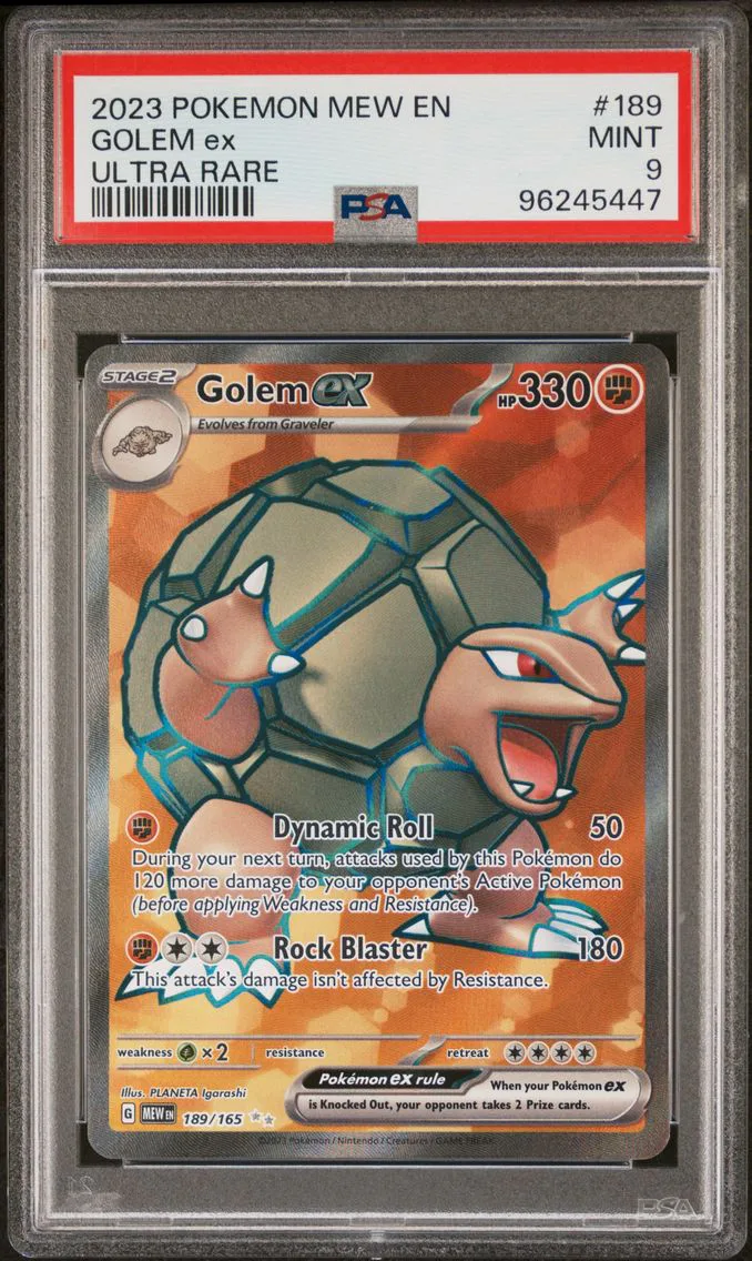 2023 #189 Golem EX PSA 9 Mew EN-151