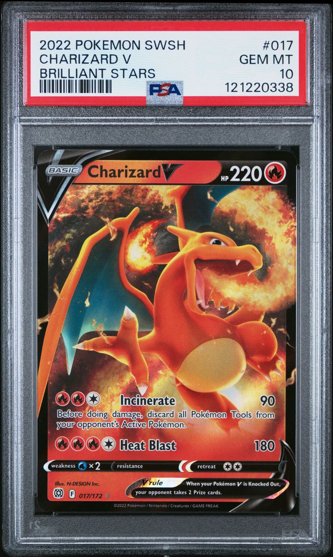 2022 #017 Charizard V PSA 10 Sword & Shield Brilliant Stars Pokemon
