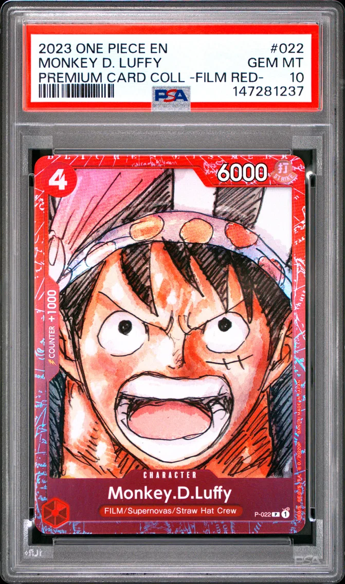 2023 #022 Monkey D. Luffy PSA 10 One Piece Premium Card Collection -One Piece Film Red-