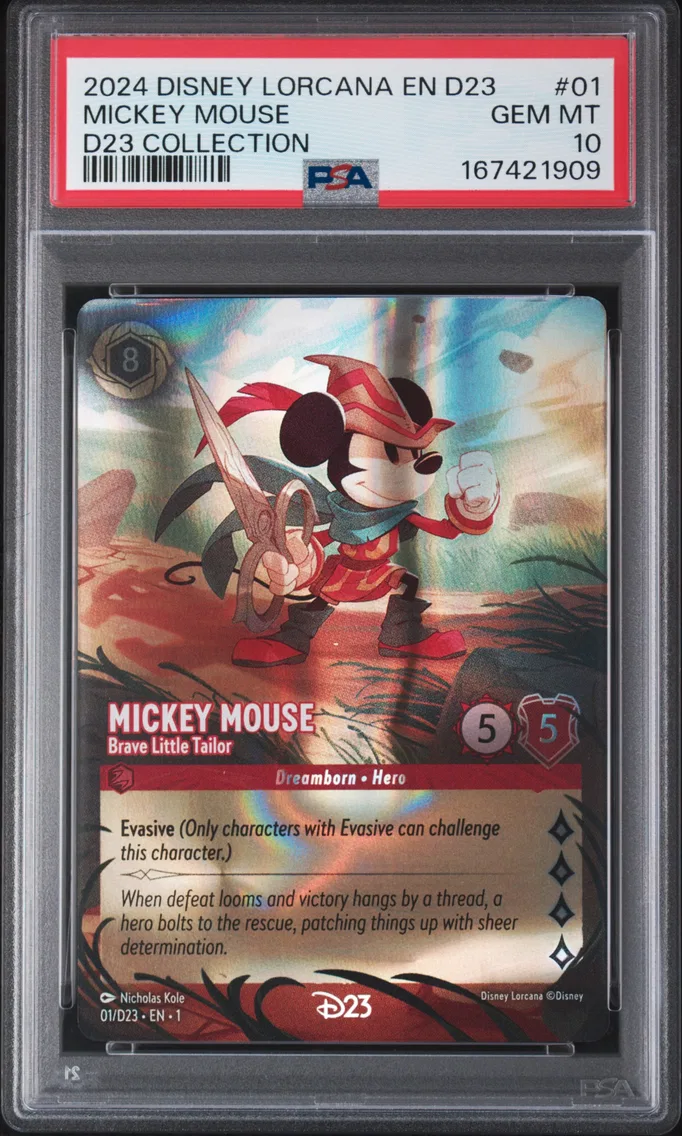 2024 #01 Mickey Mouse - Brave Little Tailor PSA 10 Disney Lorcana EN D23-D23 Expo Promo