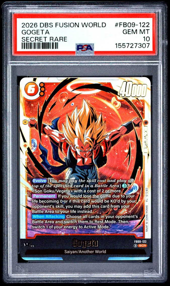 2026 #FB09-122 Gogeta PSA 10 Dragon Ball Super Card Game Fusion World Dual Evolution