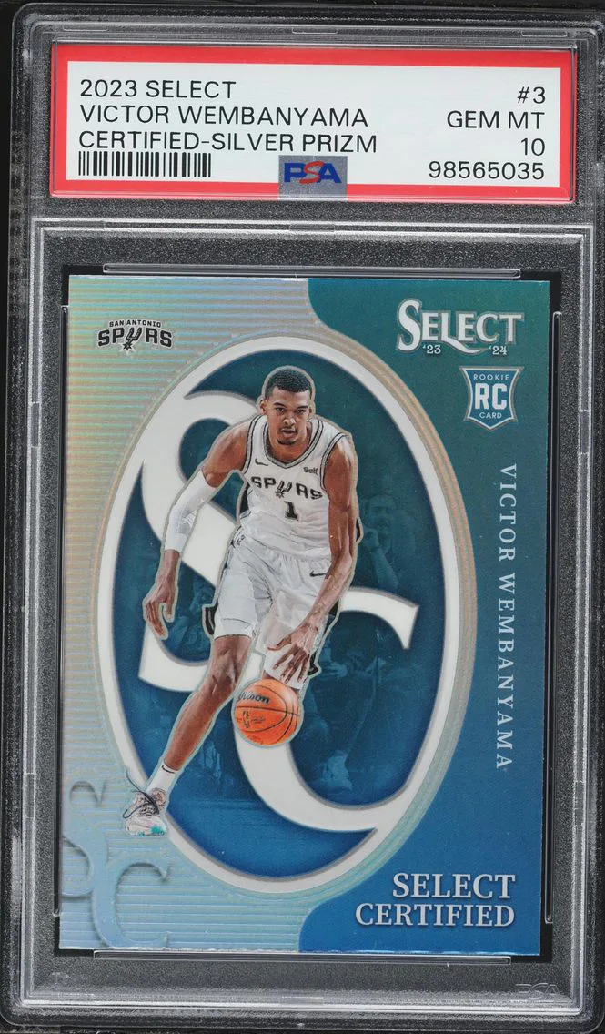 2023 #3 Victor Wembanyama PSA 10 Panini Select Select Certified Basketball