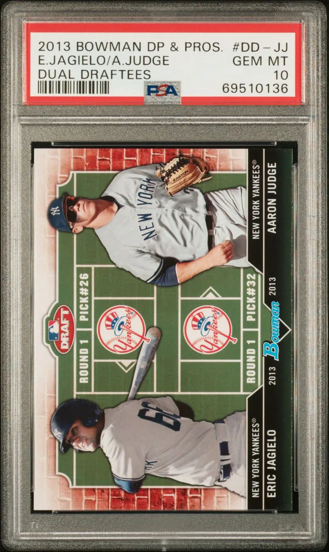 2013 #DD-JJ Aaron Judge/Eric Jagielo PSA 10 Bowman Draft Picks & Prospects Dual Draftees