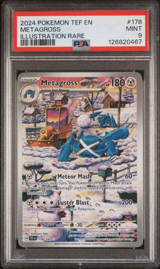 2024 #178 Metagross PSA 9 Tef EN-Temporal Forces Pokemon