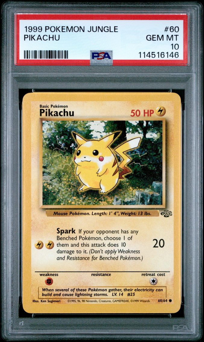 1999 #60 Pikachu PSA 10 Jungle Pokemon