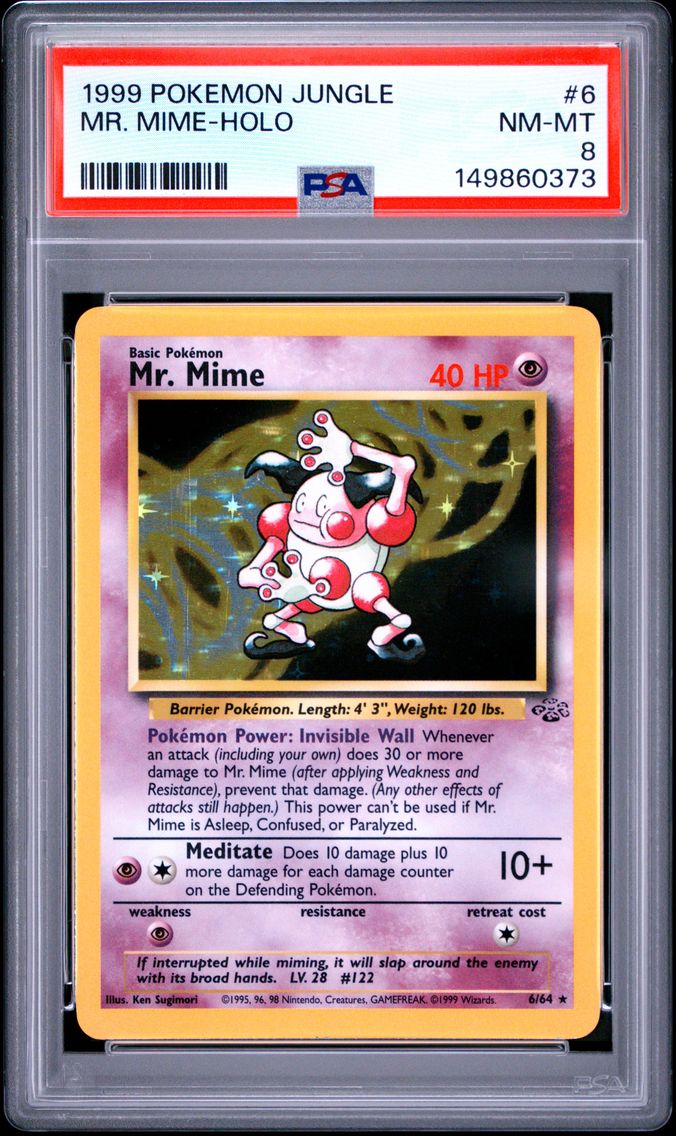 1999 #6 Mr. Mime-Holo PSA 8 Jungle