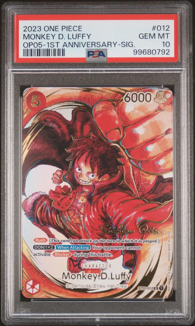 2023 #012 Monkey D. Luffy PSA 10 One Piece OP05-Awakening of the New Era