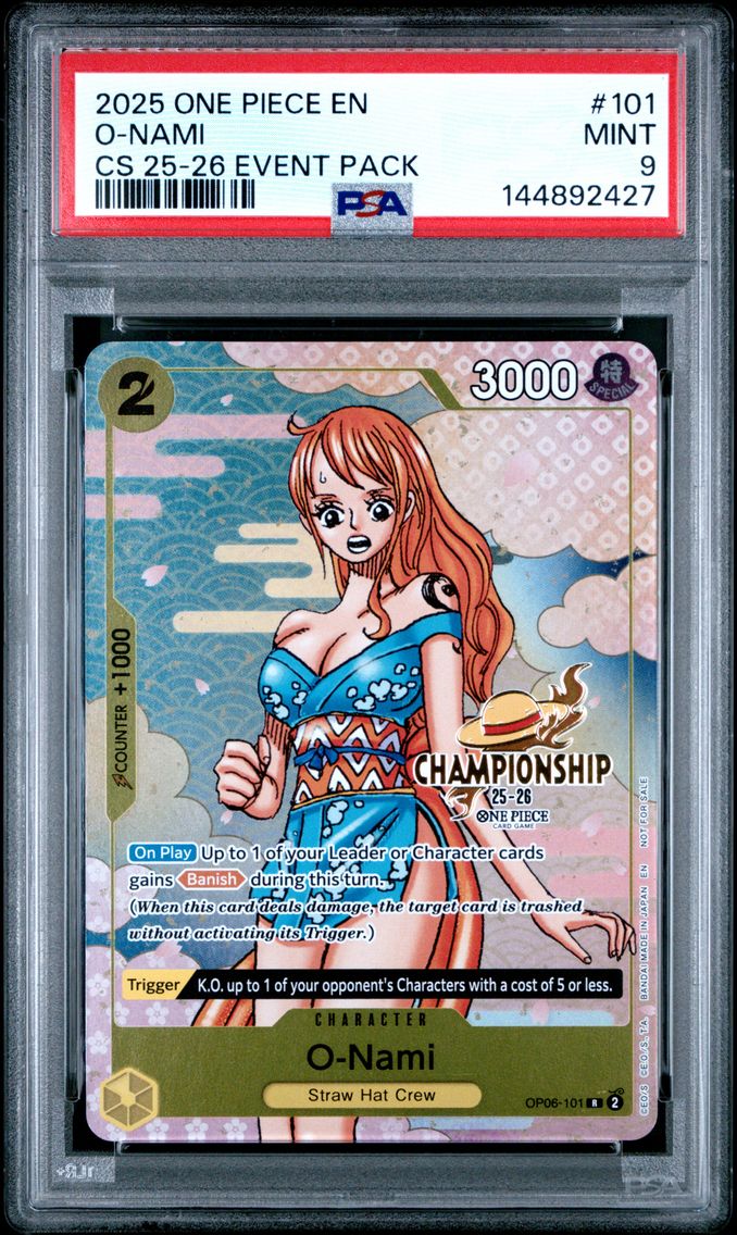 2025 #101 O-Nami PSA 9 One Piece Championship 2025-26 Event Pack