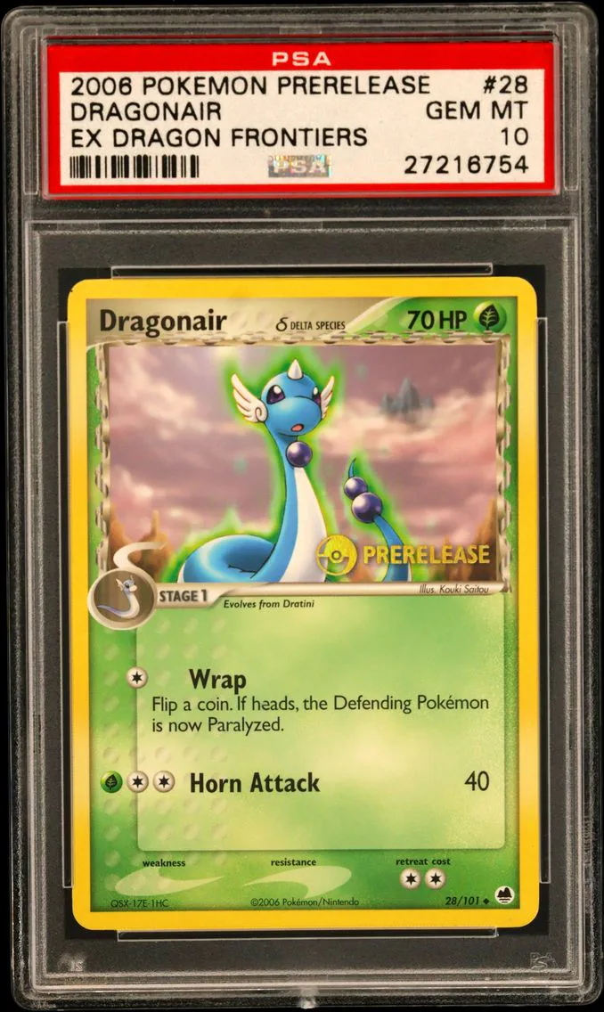 2006 Pokemon EX Dragon Frontiers Dragonair Dragon Frontiers #28 PSA 10