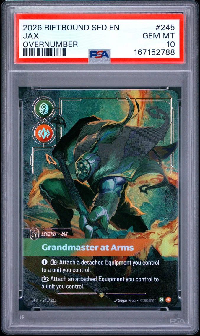 2026 #245 Jax - Grandmaster at Arms PSA 10 Riftbound: League of Legends Sfd-Spiritforged