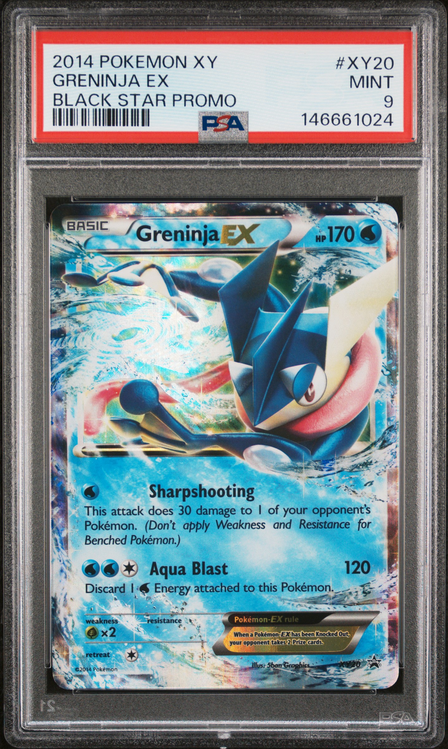 2014 #Xy20 Greninja Ex PSA 9 Xy Black Star Promo