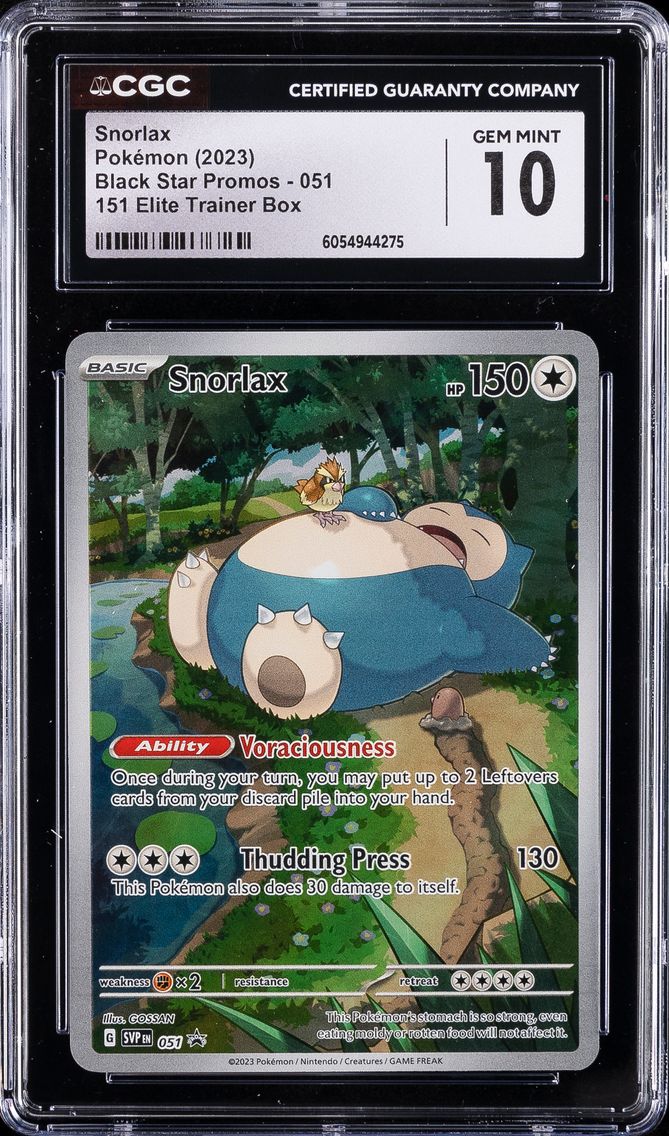2023 #051 Snorlax CGC 10 Svp EN-SV Black Star Promo Pokemon