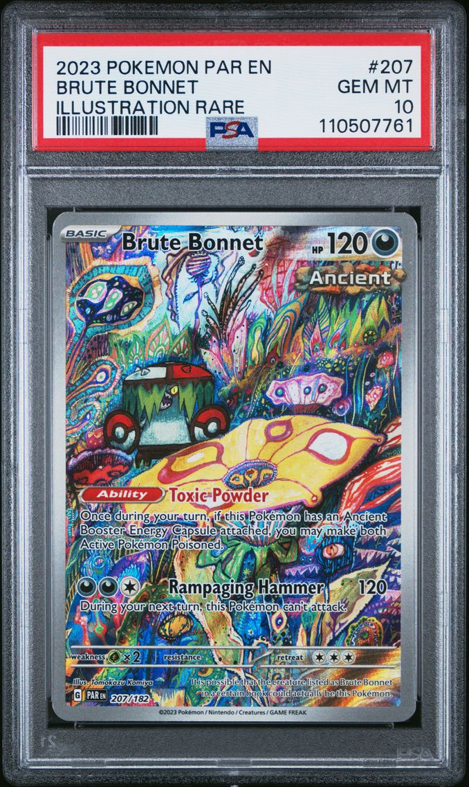 2023 #207 Brute Bonnet PSA 10 Par EN-Paradox Rift Pokemon