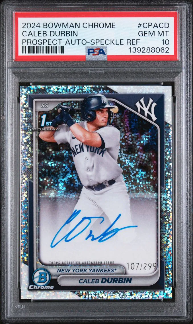 2024 #CPACD Caleb Durbin PSA 10 Bowman Chrome Prospect Autographs