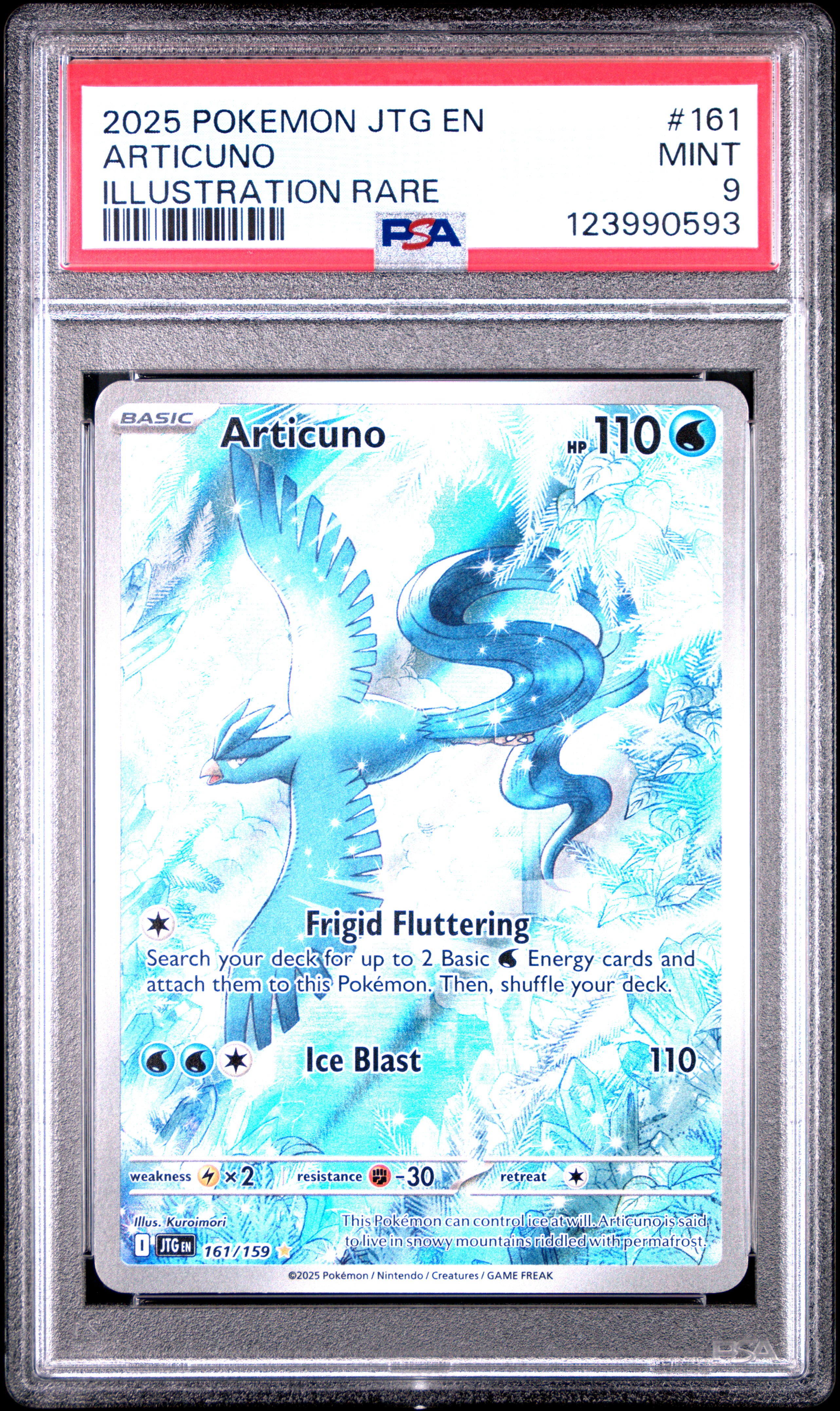 2025 #161 Articuno PSA 9 Jtg En-Journey Together