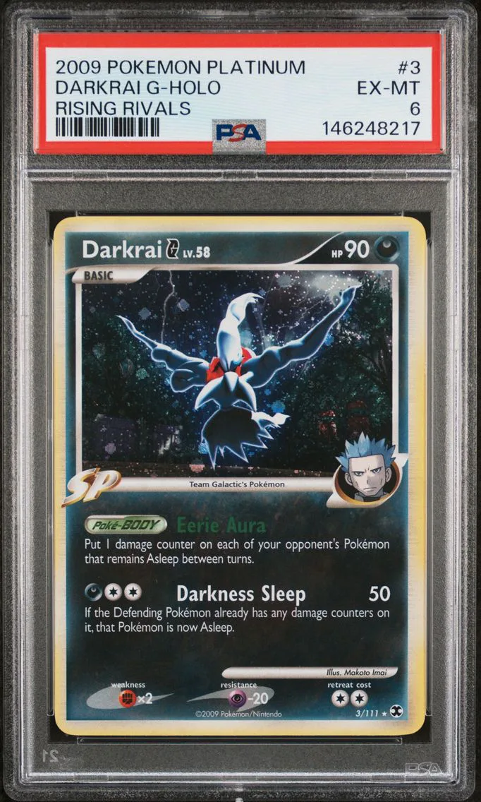 2009 #3 Darkrai G-Holo PSA 6 Platinum Rising Rivals