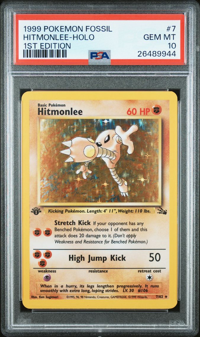 1999 #7 Hitmonlee-Holo 1st Editi
