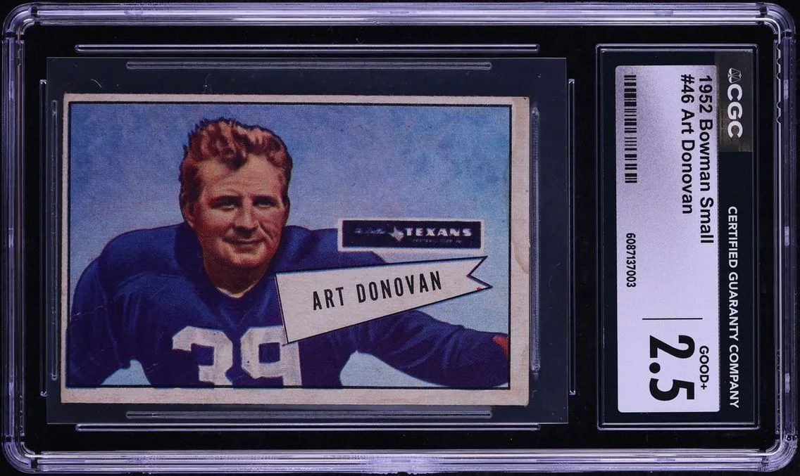 1952 #46 Art Donovan CGC 2.5 Bowman Small