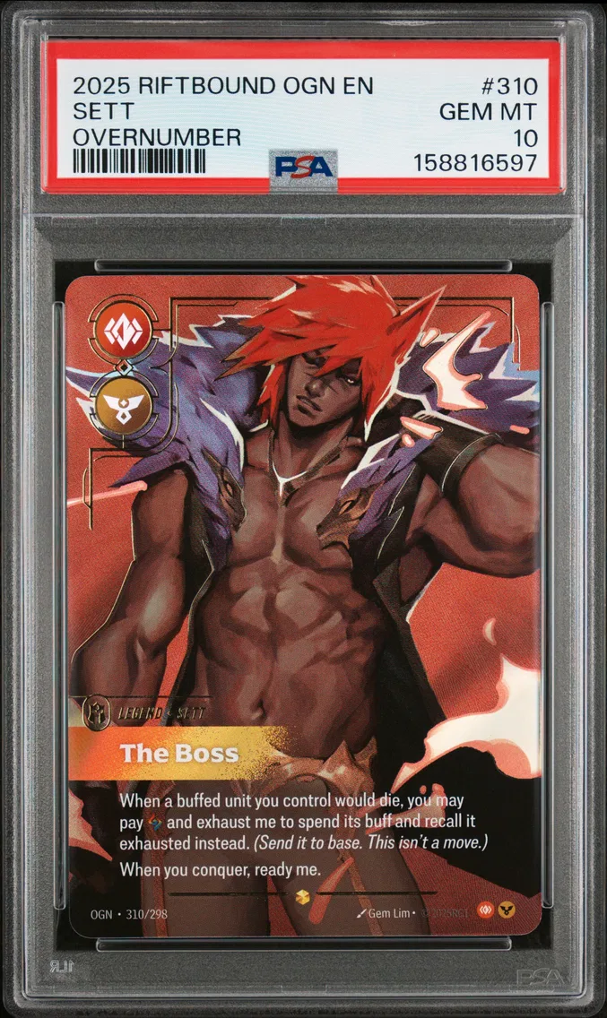 2025 #310 Sett - the Boss PSA 10 Riftbound: League of Legends Ogn-Origins