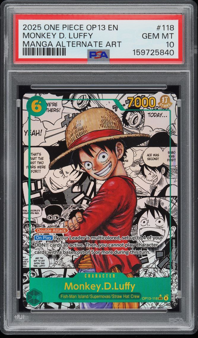 2025 #118 Monkey D. Luffy PSA 10