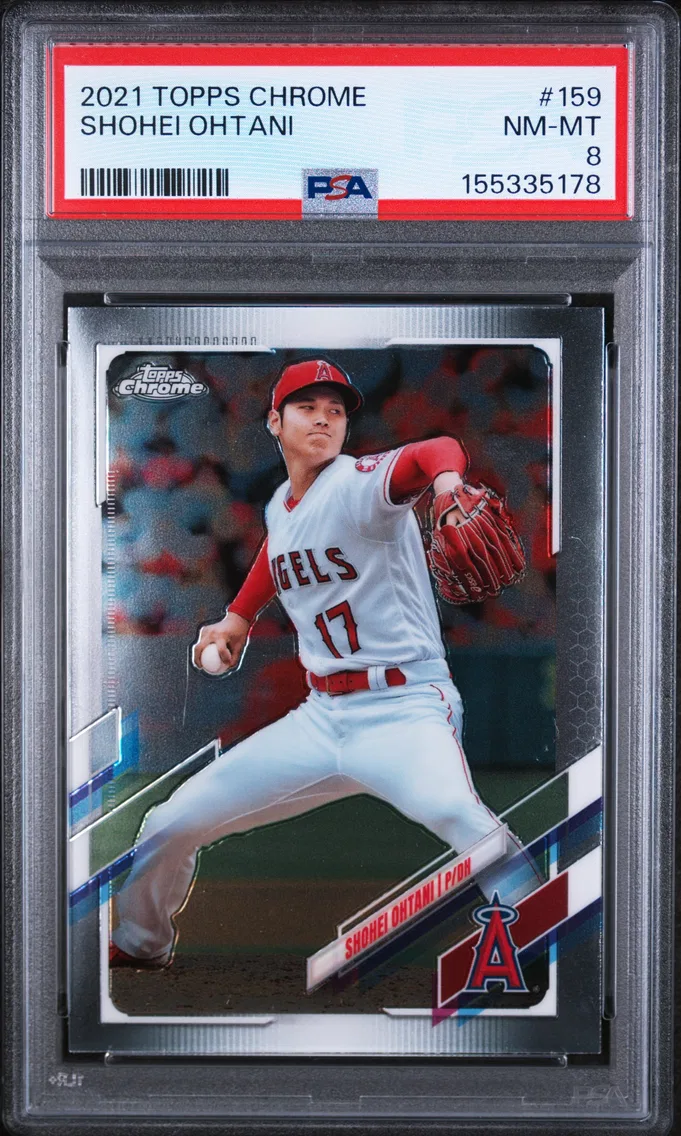 2021 #159 Shohei Ohtani PSA 8 Topps Chrome