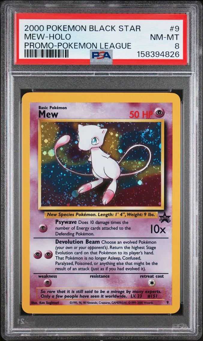 2000 #9 MEW-HOLO PSA 8 Promo Black Star