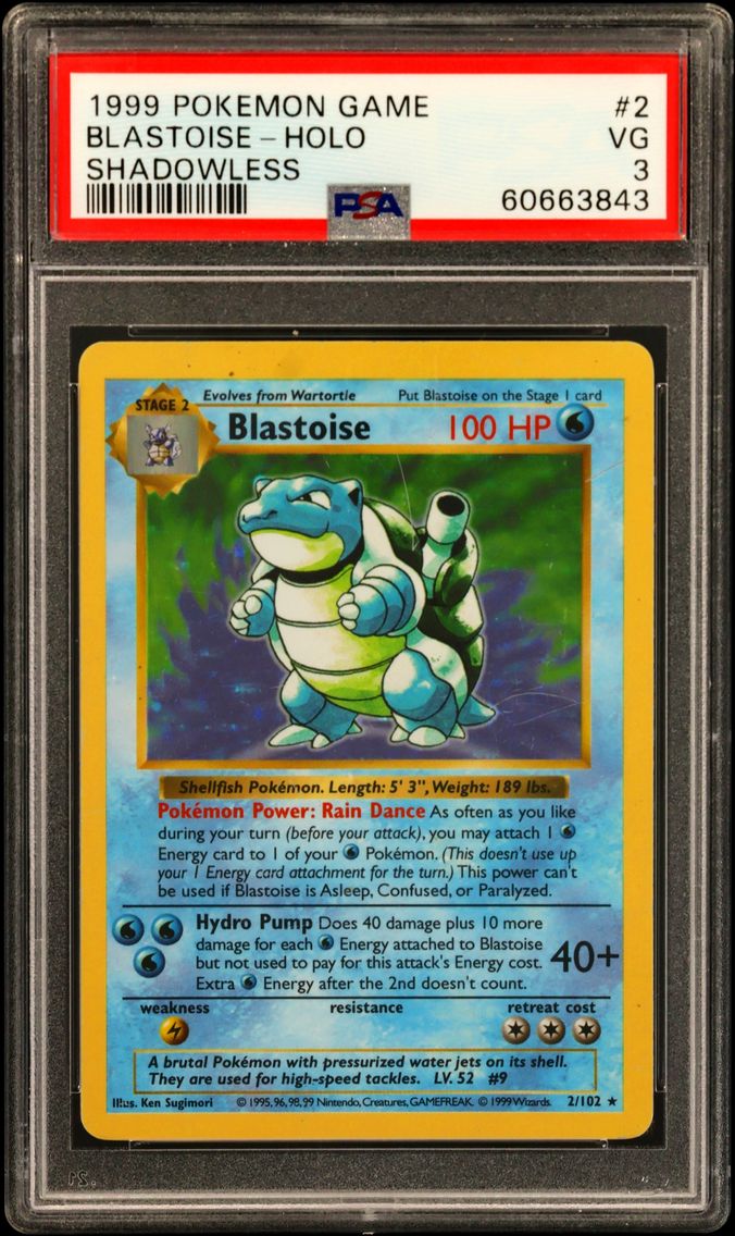 1999 #2 Blastoise-Holo Shadowles