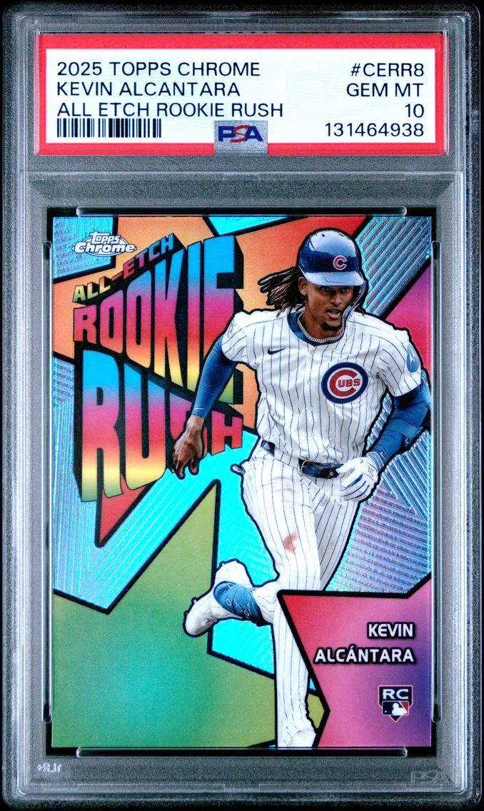 2025 #CERR8 Kevin Alcantara PSA 10 Topps Chrome All Etch Rookie Rush