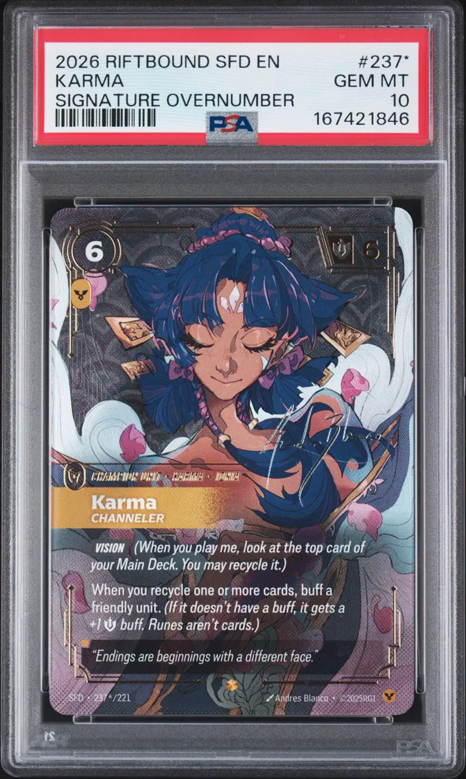 2026 #237* Karma - Channeler PSA 10 Riftbound: League of Legends Sfd-Spiritforged