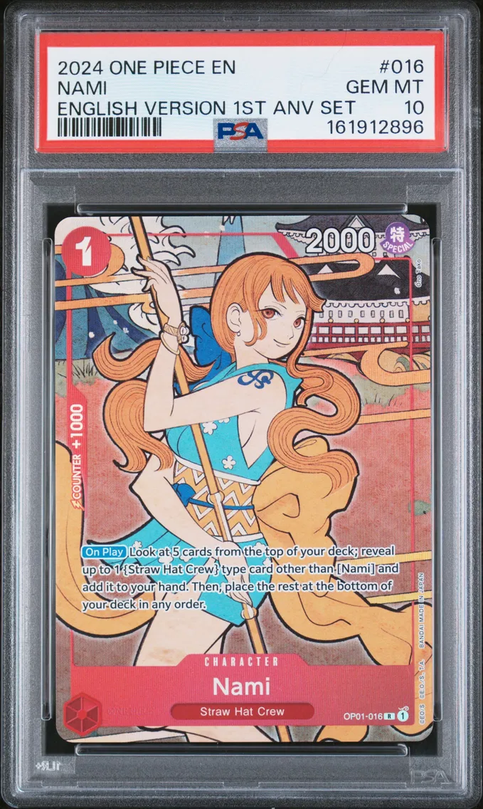 2024 #016 Nami PSA 10 One Piece English Version 1st Anniversary Set
