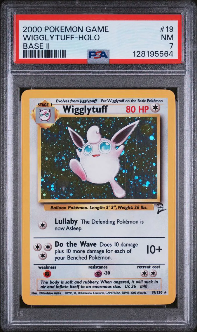 2000 #19 Wigglytuff-Holo PSA 7 Game Base II