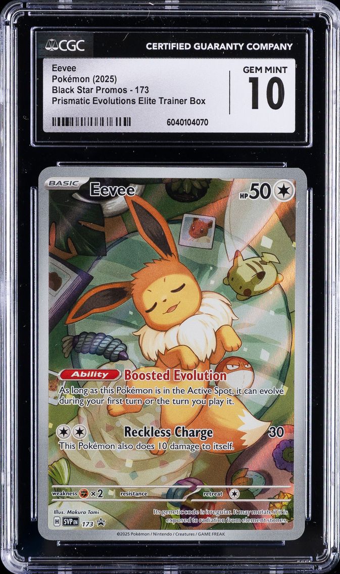 2025 #173 Eevee CGC 10 Svp EN-SV Black Star Promo Pokemon