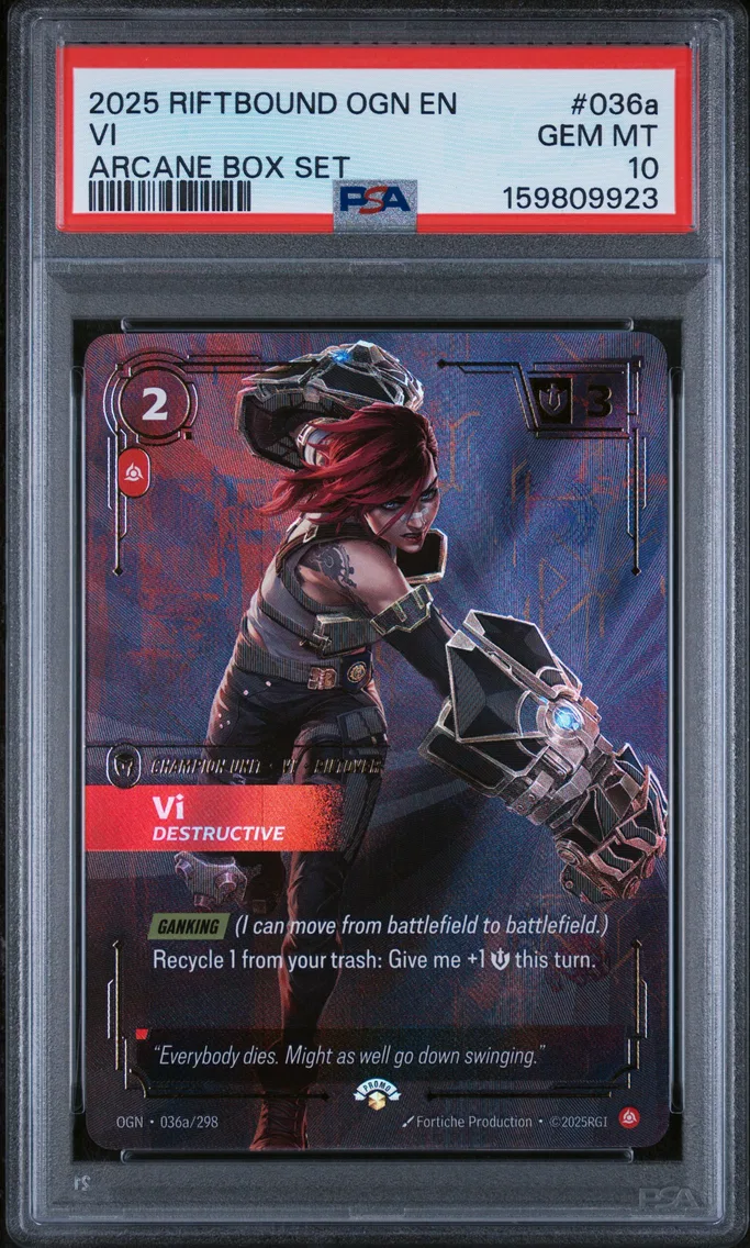 2025 #036a VI - Destructive PSA 10 Riftbound: League of Legends Ogn-Origins