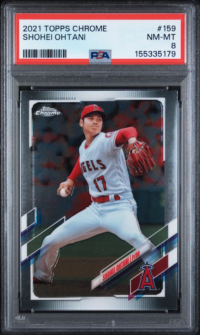2021 #159 Shohei Ohtani PSA 8 Topps Chrome