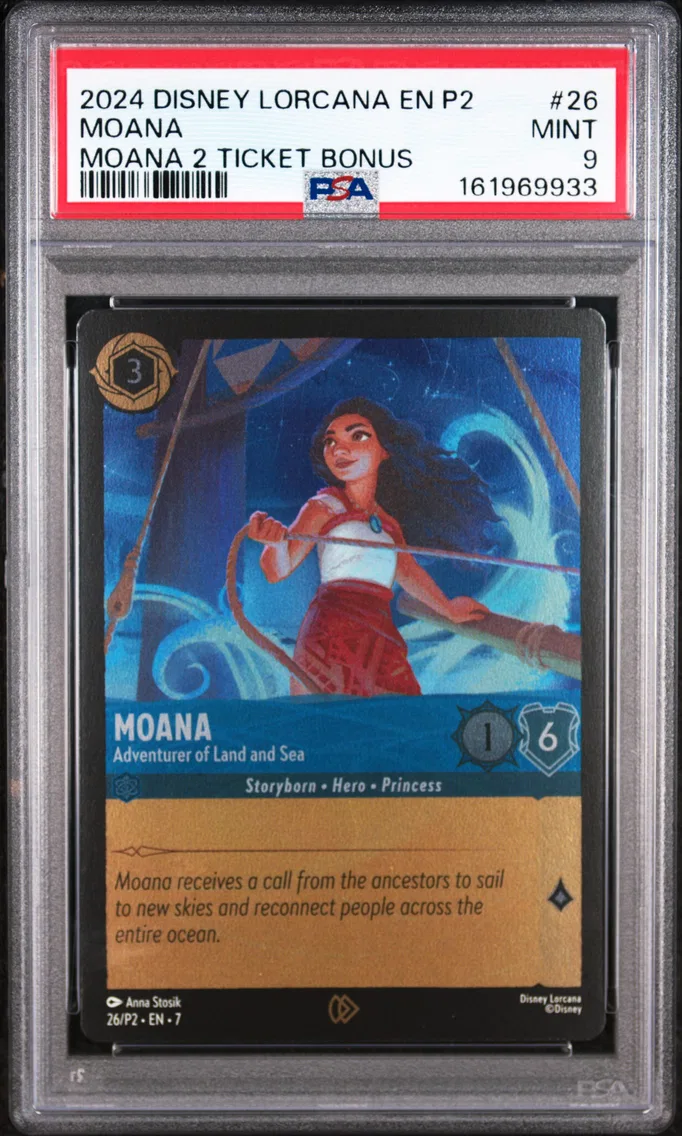 2024 #26 Moana - Adventurer of Land and Sea PSA 9 Disney Lorcana EN P2-Promo