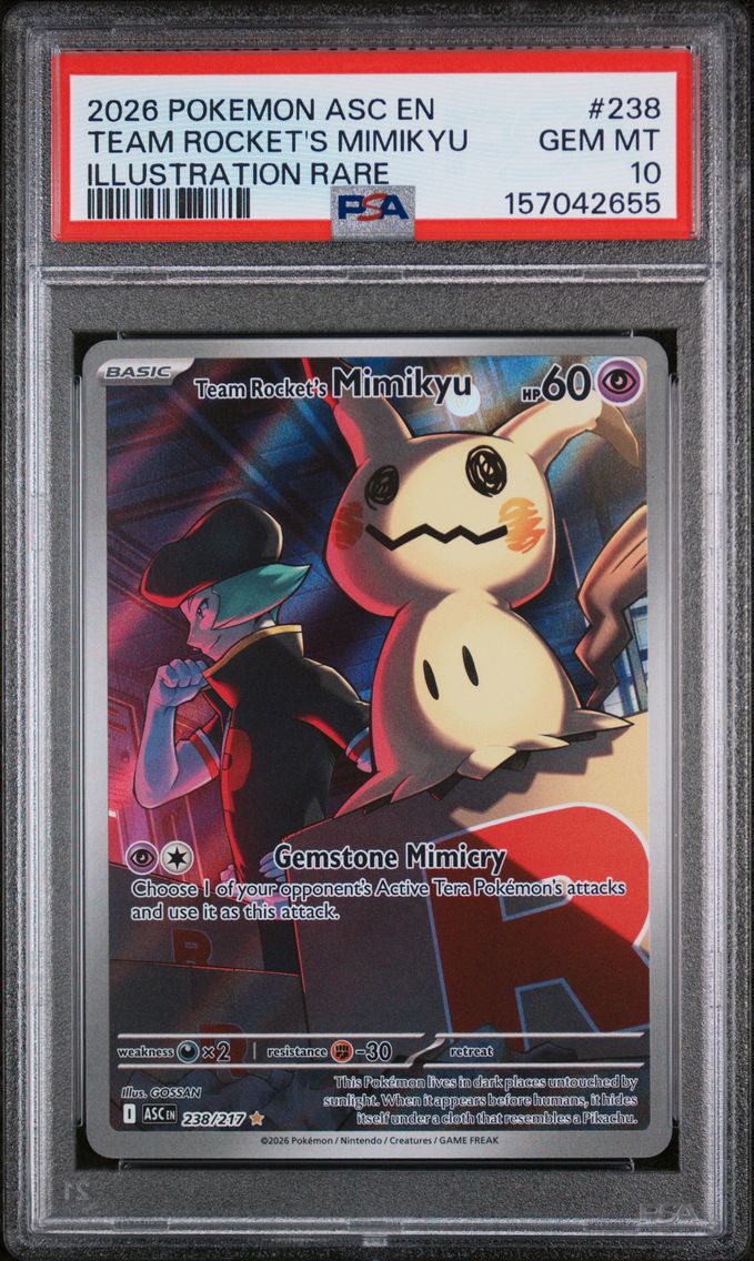 2026 #238 Team Rocket's Mimikyu PSA 10 Asc EN-Ascended Heroes