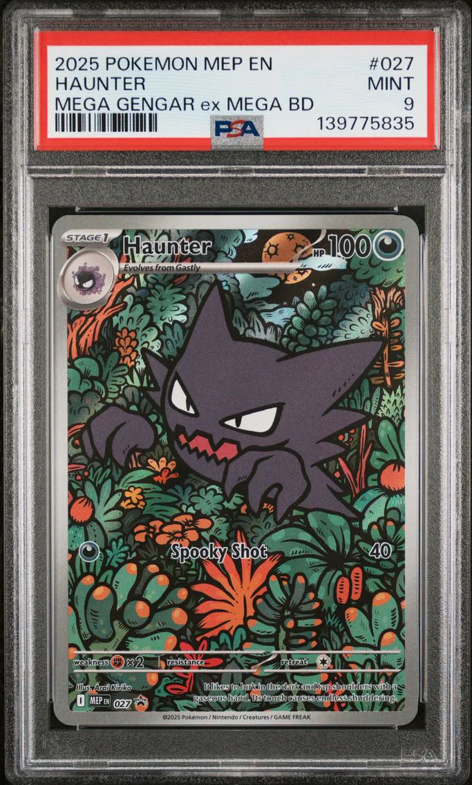 2025 #027 Haunter PSA 9 Mep EN-Me Black Star Promo