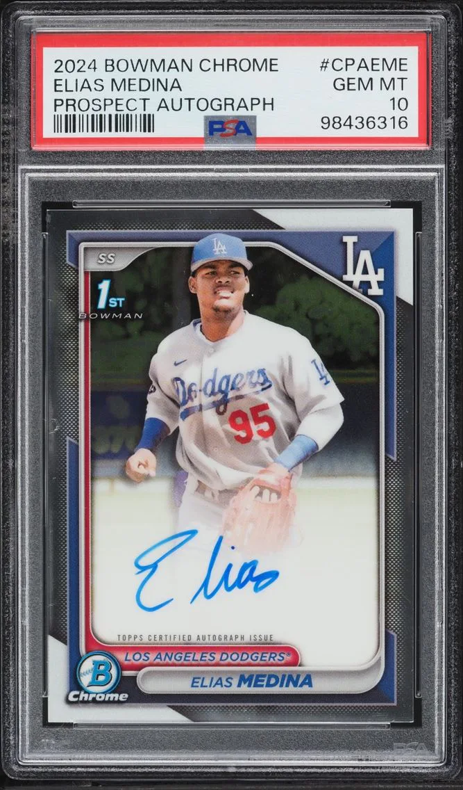 2024 Bowman Chrome Elias Medina PROSPECT AUTO #CPA-EME PSA 10 GEM MINT
