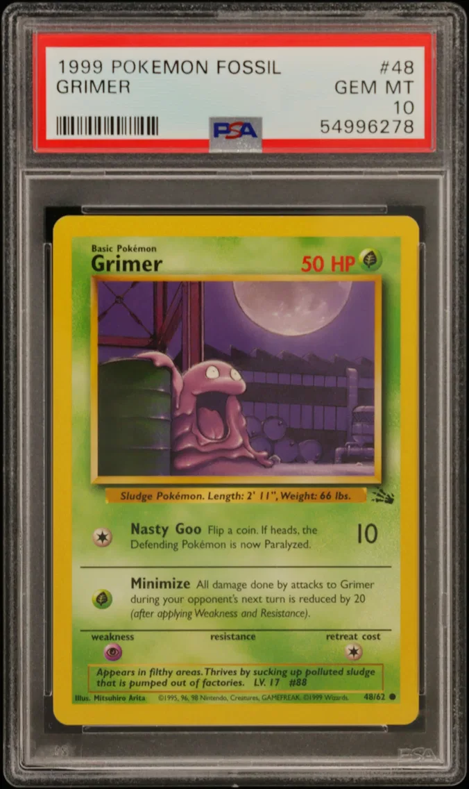 1999 #48 Grimer PSA 10 Fossil