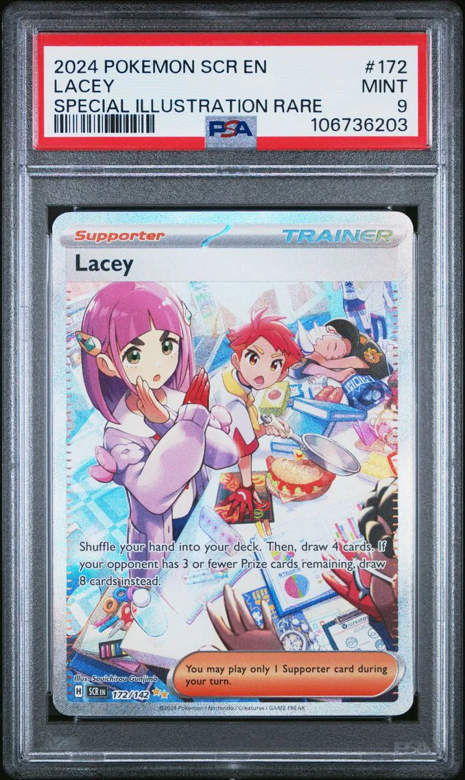 2024 Pokemon Scr EN-Stellar Crown Lacey Scr EN-Stellar Crown #172 PSA 9