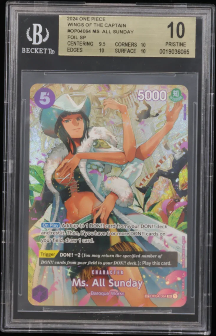 2024 #OP04064 Ms. All Sunday FOIL SP BGS 10 One Piece Card Game Wings of the Captain