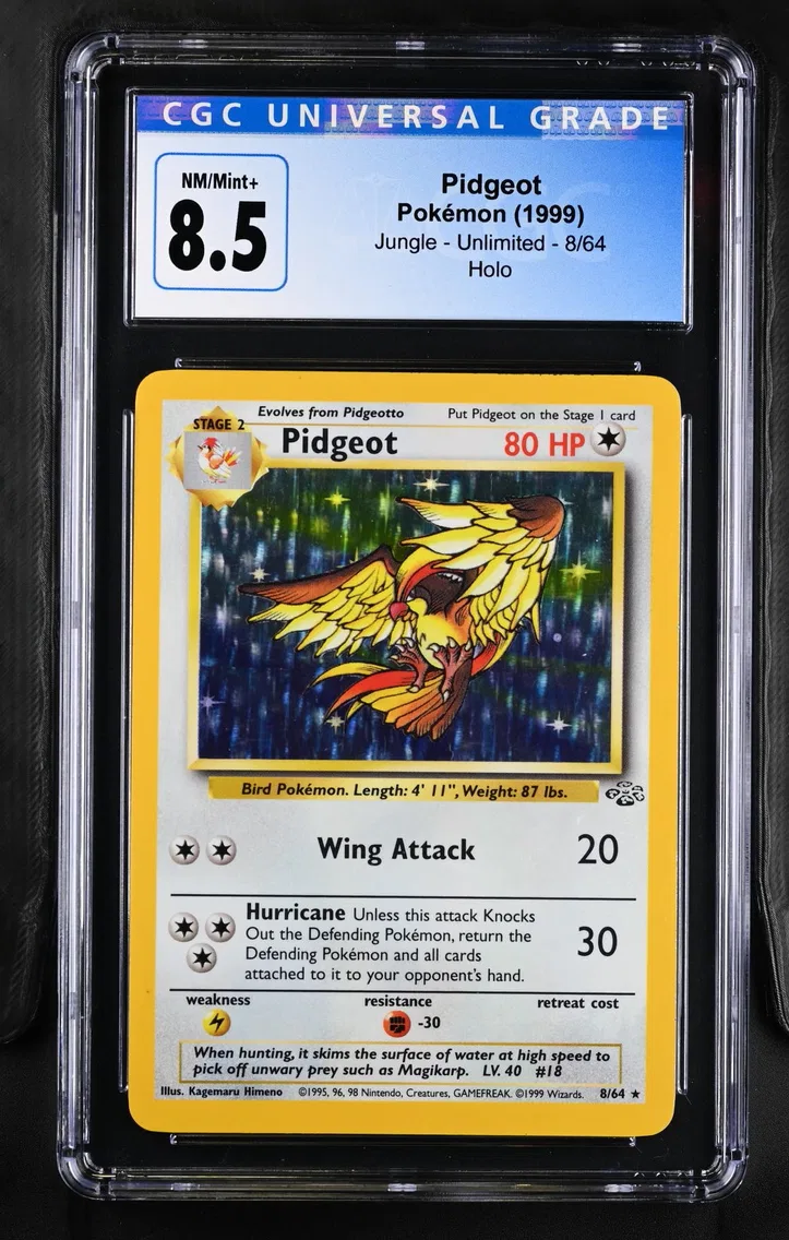 1999 #8 Pidgeot-Holo CGC 8.5 Jungle Pokemon
