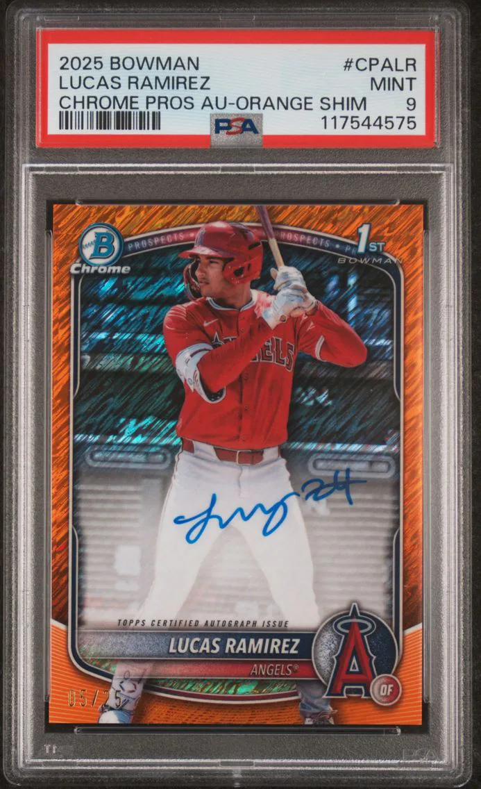 2025 #CPALR Lucas Ramirez PSA 9 Bowman Chrome Prospect Autographs