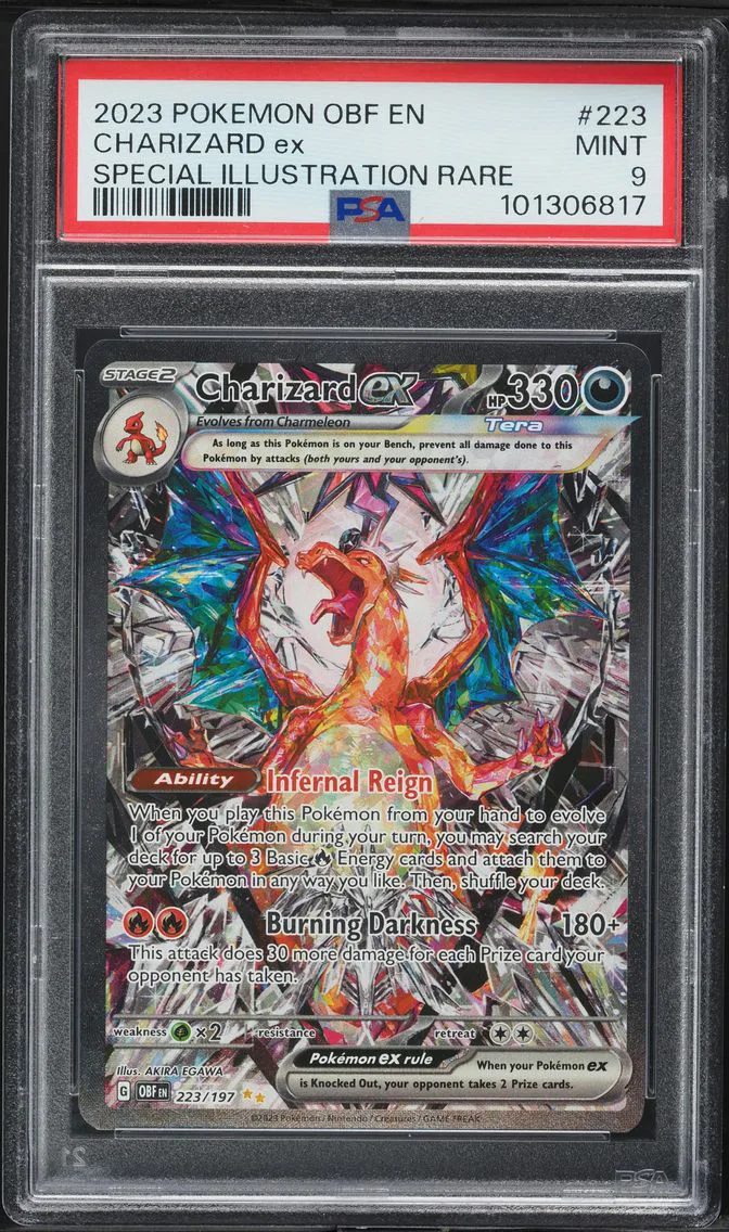 2023 Pokemon Obf EN-Obsidian Flames Charizard EX Obf EN-Obsidian Flames #223 PSA 9