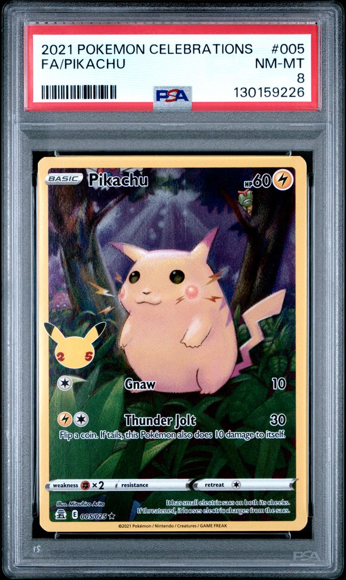 2021 #005 Full Art/Pikachu PSA 8 Celebrations