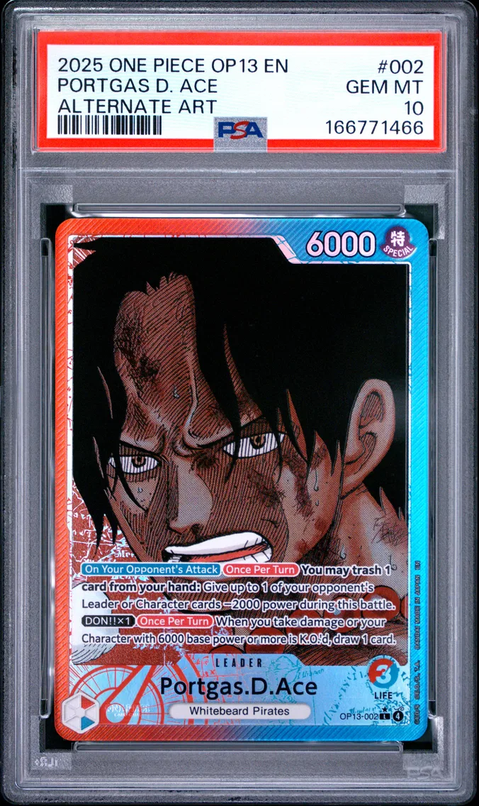 2025 #002 Portgas D. Ace PSA 10 One Piece OP13-Carrying on His Will