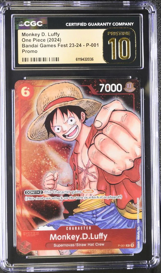 2024 #P-001 Monkey D. Luffy CGC 10 Pristine Promotional Cards - English